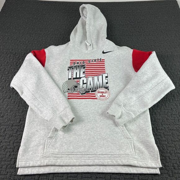 Ohio‎ State Buckeyes Nike Hoodie Mens Small Gray Pullover Sweatshirt NCAA - Picture 1 of 9
